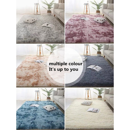 Thick Soft Plush Pile Area Rug For Living Room Deep & Fluffy Non-Slip Mat White Carpet For Modern Home Decor - Multiple Colors & Sizes