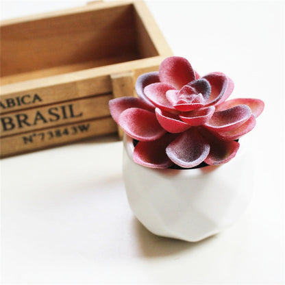 Lush Artificial Succulent Bonsai in Pots: A Maintenance-Free Touch of Green for Your Home or Office Desktop