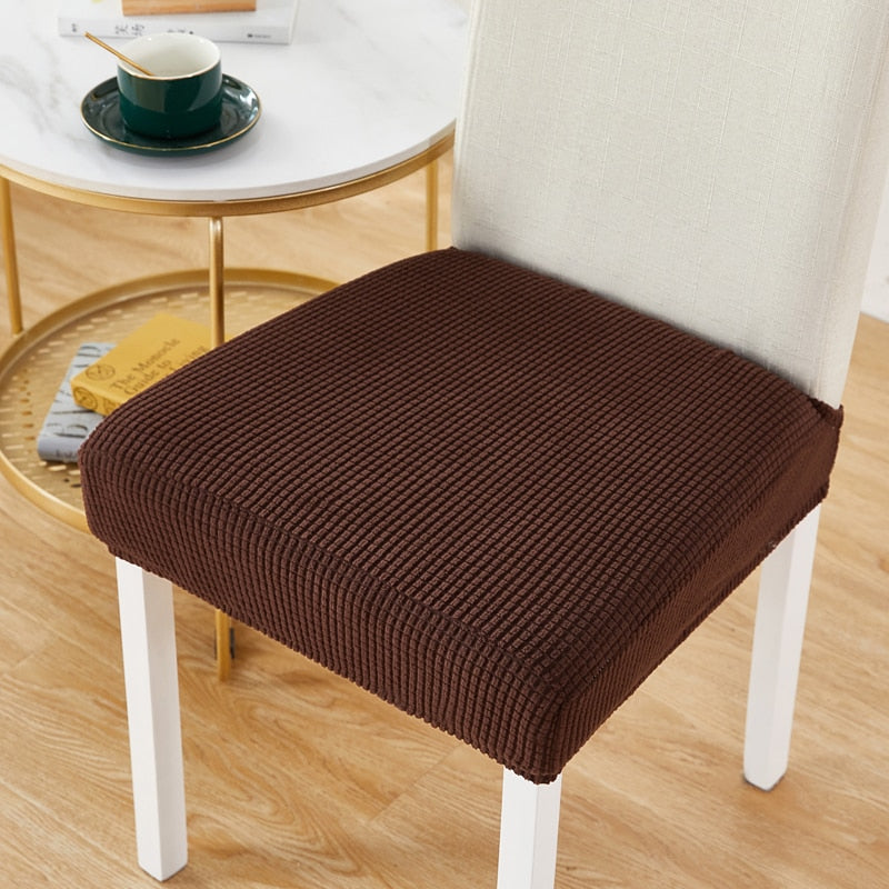 Solid Color Universal Seat Colors Slip On Elasticated Jacquard Print Chair Protectors For Living Room Parties Functions etc