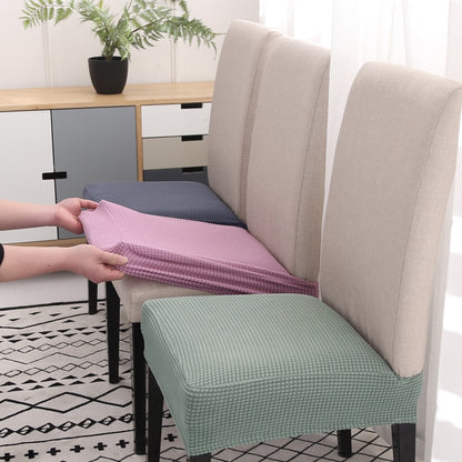 Solid Color Universal Seat Colors Slip On Elasticated Jacquard Print Chair Protectors For Living Room Parties Functions etc