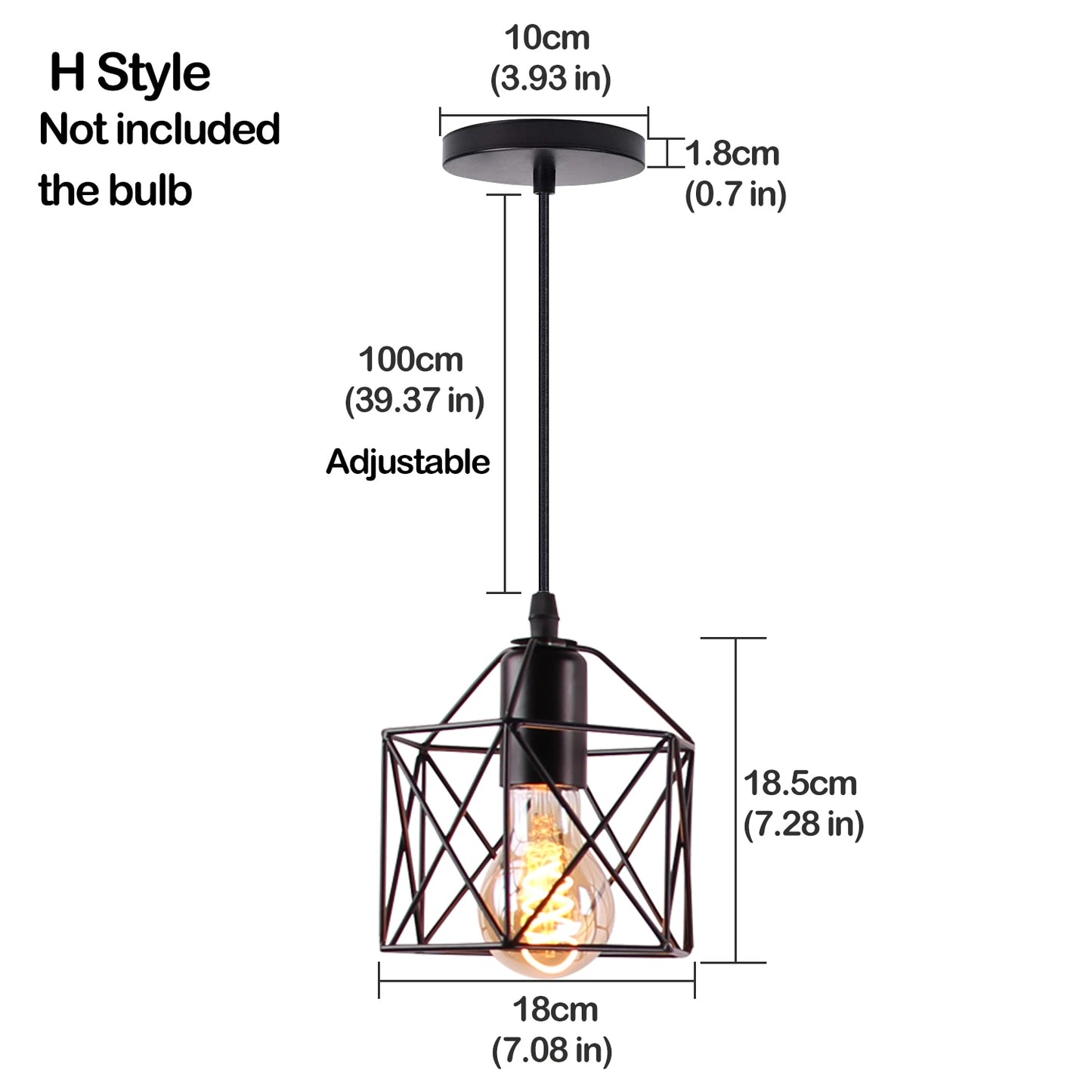 Modern Nordic Geometric Iron Cage LED Ceiling Light Pendants Lamps Classic Retro Industrial Lighting For Living Room Dining Room Trendy Pendant Lighting