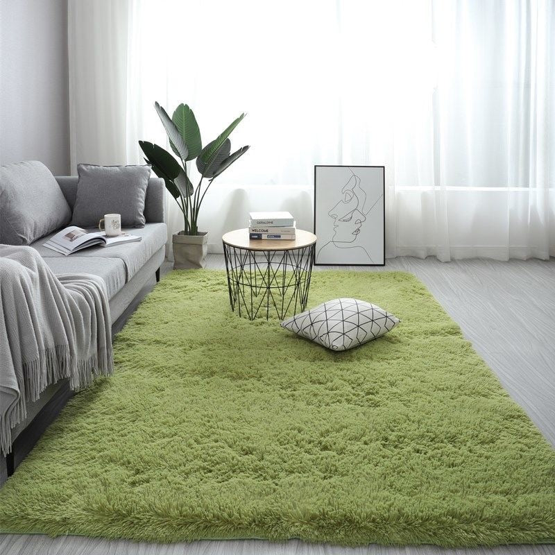 Thick Soft Plush Pile Area Rug For Living Room Deep & Fluffy Non-Slip Mat White Carpet For Modern Home Decor - Multiple Colors & Sizes