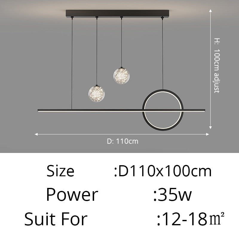 Contemporary Nordic LED Pendant Lighting Chandelier For Dining Room Table Kitchen Island Living Room Lighting For Modern Apartment