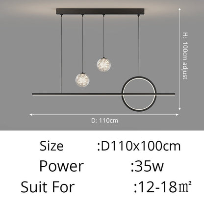 Contemporary Nordic LED Pendant Lighting Chandelier For Dining Room Table Kitchen Island Living Room Lighting For Modern Apartment