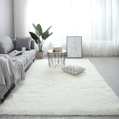 Thick Soft Plush Pile Area Rug For Living Room Deep & Fluffy Non-Slip Mat White Carpet For Modern Home Decor - Multiple Colors & Sizes