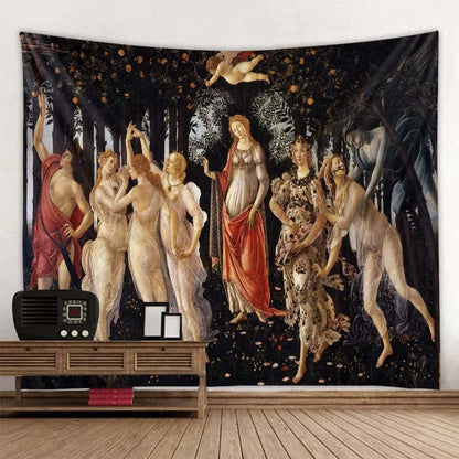 Classic Art Famous Paintings Wall Tapestries High Quality Wall Hanging Tapestry For Living Room Bedroom Creative Artistic Home Decor