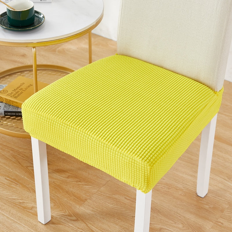 Solid Color Universal Seat Colors Slip On Elasticated Jacquard Print Chair Protectors For Living Room Parties Functions etc