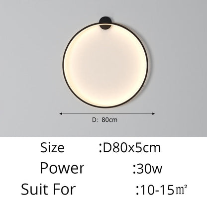 Simple Circle Ring Of Light LED Wall Light Modern Interior Lighting For Sofa Background Decoration Living Room Bedroom Light Decor
