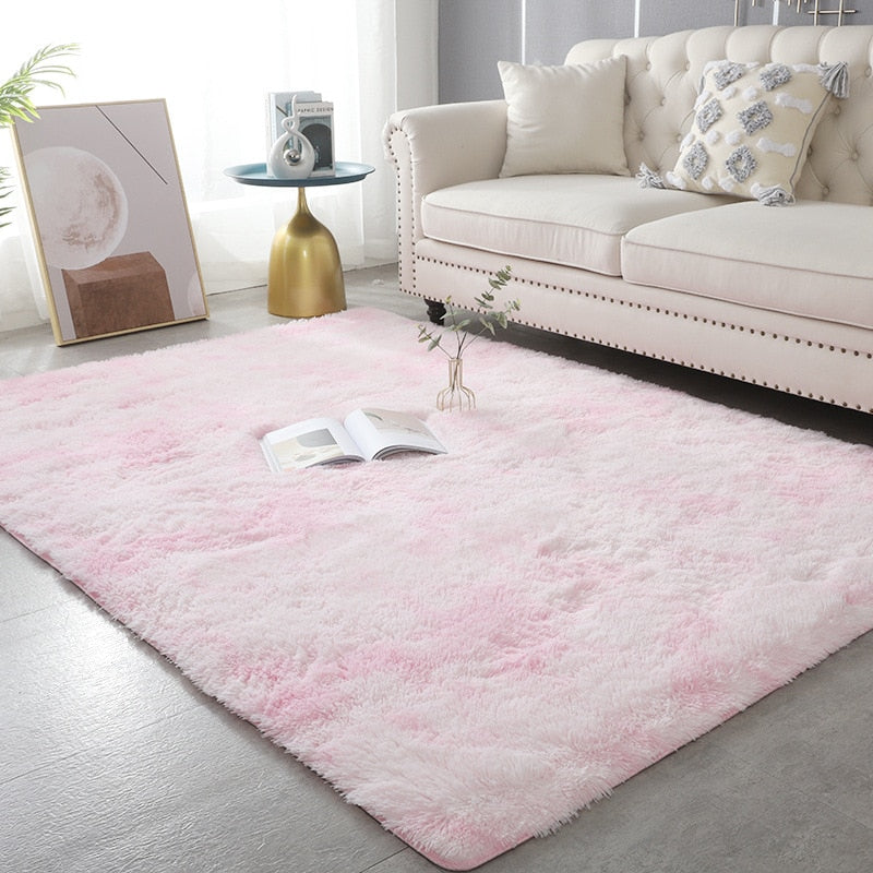 Thick Soft Plush Pile Area Rug For Living Room Deep & Fluffy Non-Slip Mat White Carpet For Modern Home Decor - Multiple Colors & Sizes