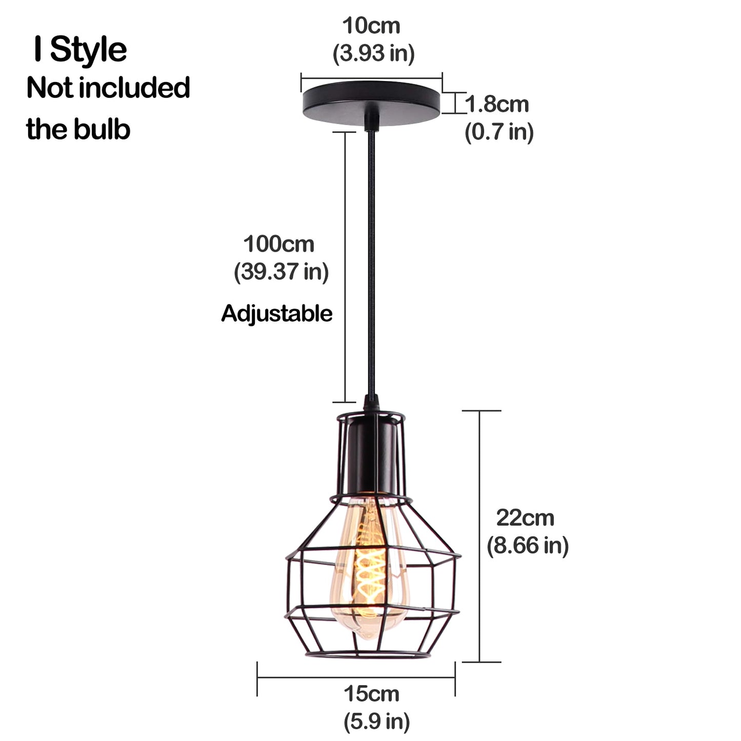Modern Nordic Geometric Iron Cage LED Ceiling Light Pendants Lamps Classic Retro Industrial Lighting For Living Room Dining Room Trendy Pendant Lighting