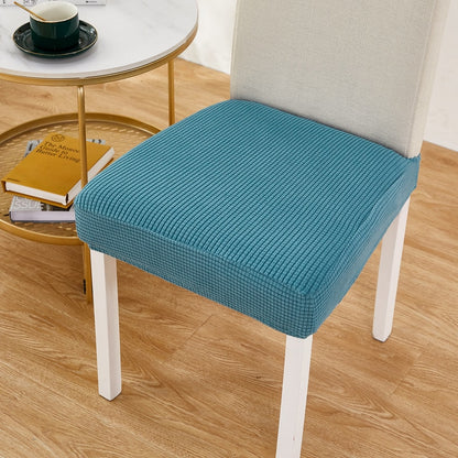 Solid Color Universal Seat Colors Slip On Elasticated Jacquard Print Chair Protectors For Living Room Parties Functions etc