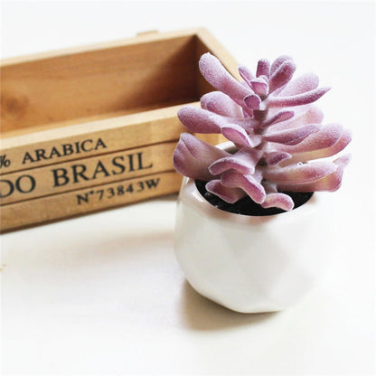 Lush Artificial Succulent Bonsai in Pots: A Maintenance-Free Touch of Green for Your Home or Office Desktop