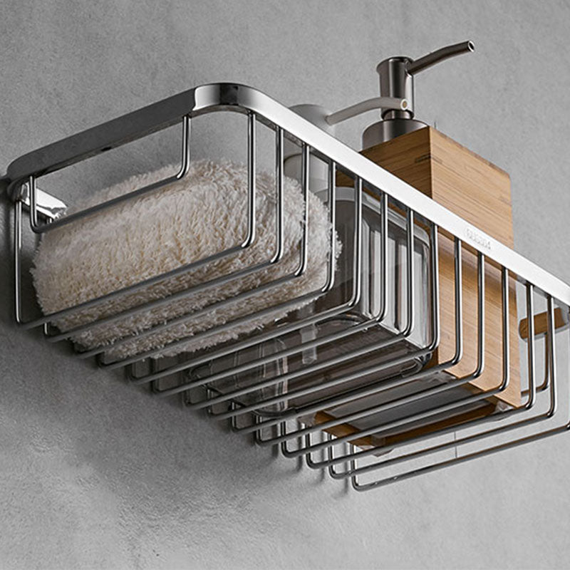 Brushed Stainless Steel Bathroom Racking Cosmetic Shelf For Washroom Shower Room Shampoo Basket Shelving Rack
