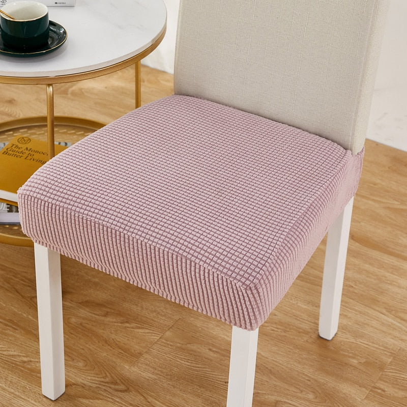 Solid Color Universal Seat Colors Slip On Elasticated Jacquard Print Chair Protectors For Living Room Parties Functions etc