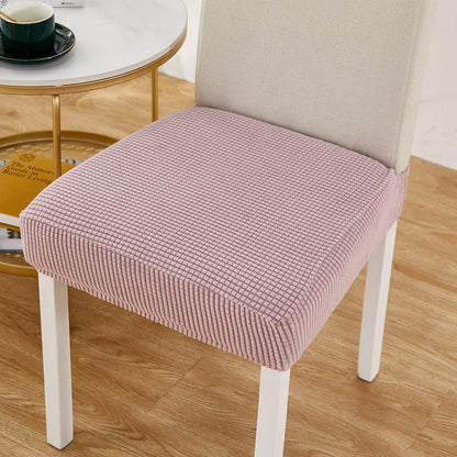Solid Color Universal Seat Colors Slip On Elasticated Jacquard Print Chair Protectors For Living Room Parties Functions etc