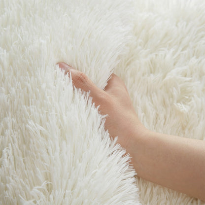 Thick Soft Plush Pile Area Rug For Living Room Deep & Fluffy Non-Slip Mat White Carpet For Modern Home Decor - Multiple Colors & Sizes