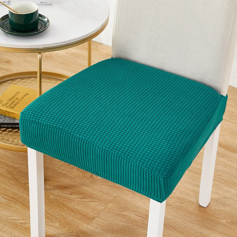 Solid Color Universal Seat Colors Slip On Elasticated Jacquard Print Chair Protectors For Living Room Parties Functions etc