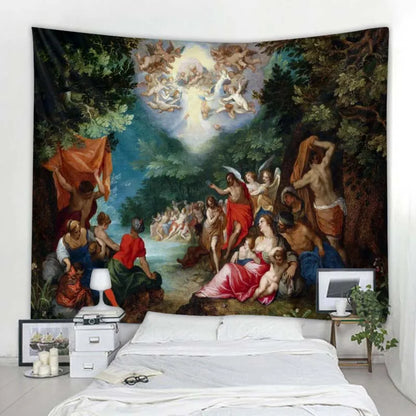 Classic Art Famous Paintings Wall Tapestries High Quality Wall Hanging Tapestry For Living Room Bedroom Creative Artistic Home Decor
