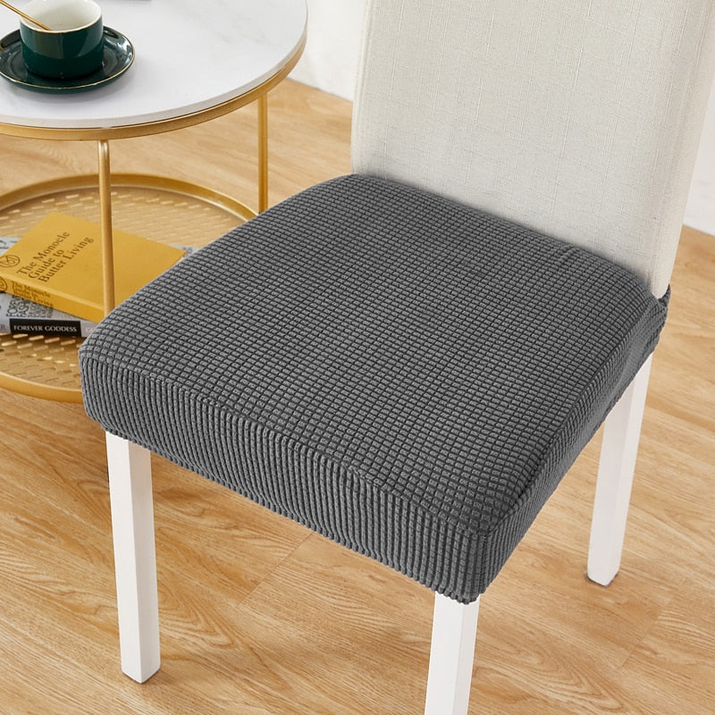 Solid Color Universal Seat Colors Slip On Elasticated Jacquard Print Chair Protectors For Living Room Parties Functions etc