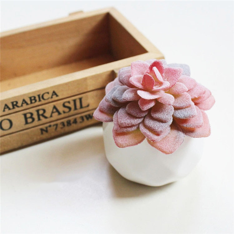 Lush Artificial Succulent Bonsai in Pots: A Maintenance-Free Touch of Green for Your Home or Office Desktop