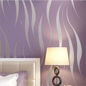 Modern Embossed 3D Abstract Curves Wallpaper For Living Room Bedroom Contemporary Home Decor Wavy Stripes Wallpaper