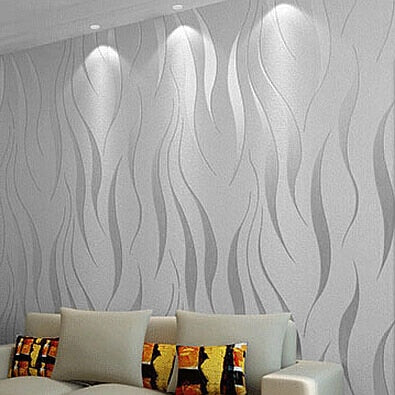 Modern Embossed 3D Abstract Curves Wallpaper For Living Room Bedroom Contemporary Home Decor Wavy Stripes Wallpaper