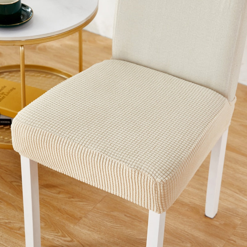 Solid Color Universal Seat Colors Slip On Elasticated Jacquard Print Chair Protectors For Living Room Parties Functions etc