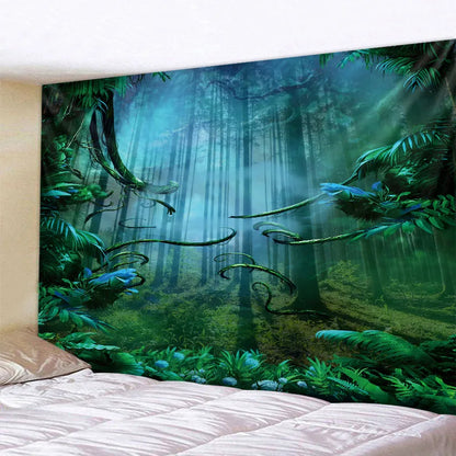 Lush Forest Hanging Tapestry Wall Decoration Exotic Fantasy Landscape Creative Wall Art Decoration For Living Room Bedroom Artistic Home Decor