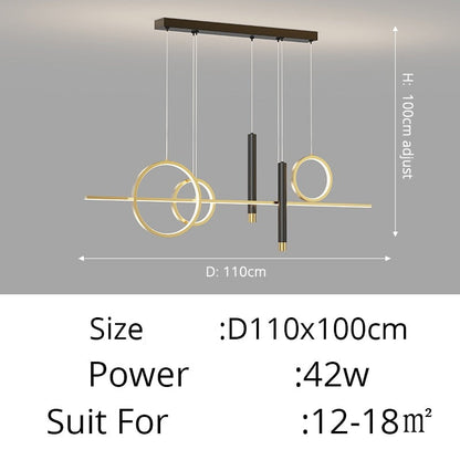 Contemporary Nordic LED Pendant Lighting Chandelier For Dining Room Table Kitchen Island Living Room Lighting For Modern Apartment