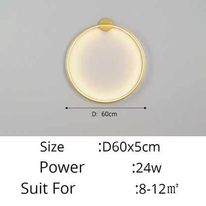 Simple Circle Ring Of Light LED Wall Light Modern Interior Lighting For Sofa Background Decoration Living Room Bedroom Light Decor