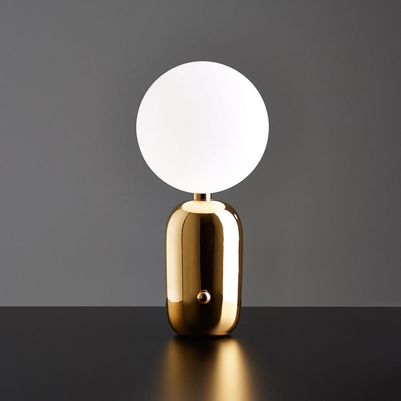 Modern Designer Glass Sphere Nordic Table Lamp Bedside Table Light Desktop Lamp For Living Room Coffee Table Home Office Workspace