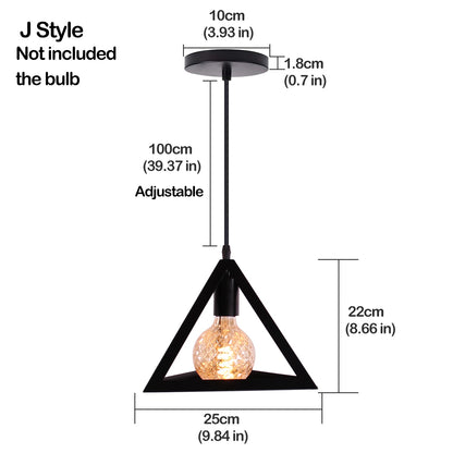 Modern Nordic Geometric Iron Cage LED Ceiling Light Pendants Lamps Classic Retro Industrial Lighting For Living Room Dining Room Trendy Pendant Lighting