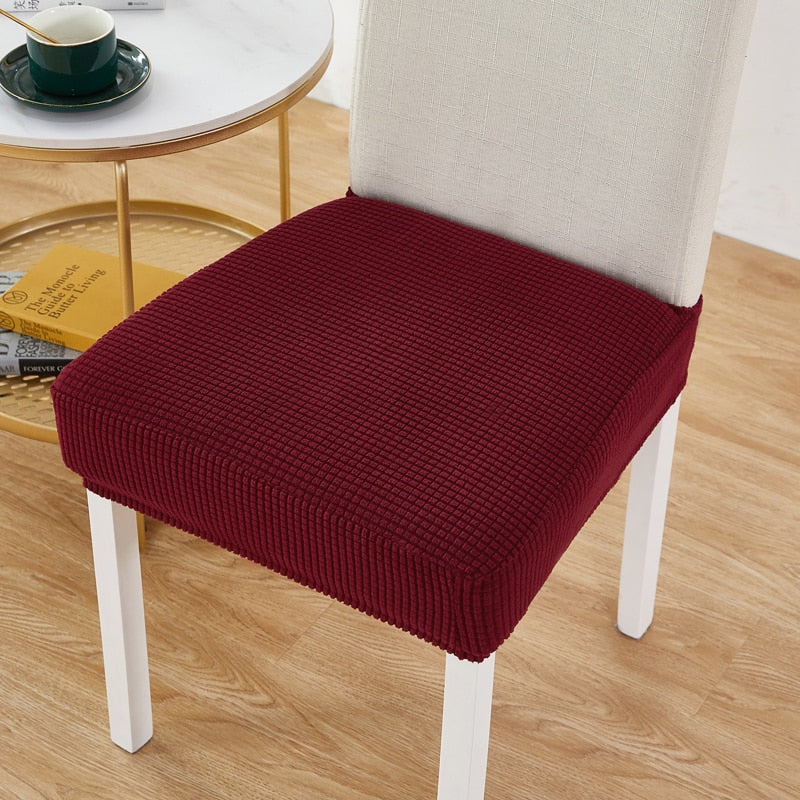 Solid Color Universal Seat Colors Slip On Elasticated Jacquard Print Chair Protectors For Living Room Parties Functions etc