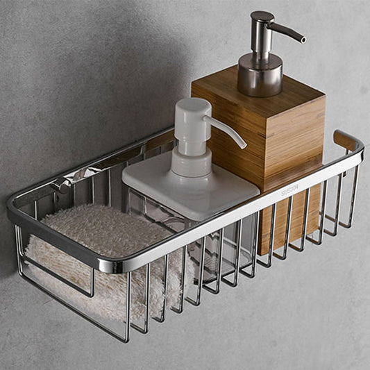 Brushed Stainless Steel Bathroom Racking Cosmetic Shelf For Washroom Shower Room Shampoo Basket Shelving Rack