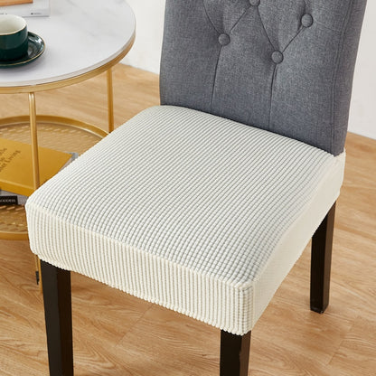 Solid Color Universal Seat Colors Slip On Elasticated Jacquard Print Chair Protectors For Living Room Parties Functions etc