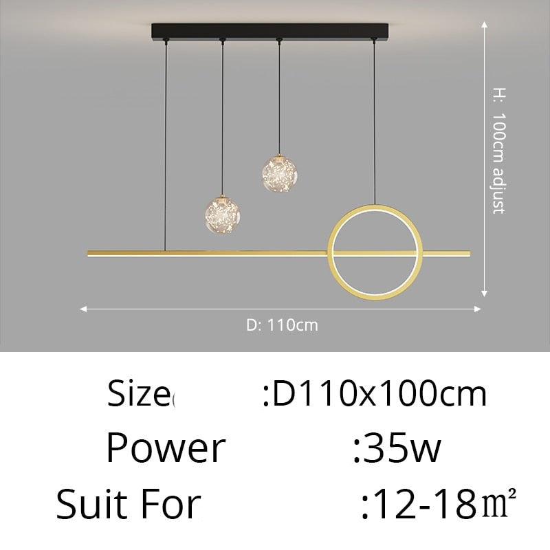 Contemporary Nordic LED Pendant Lighting Chandelier For Dining Room Table Kitchen Island Living Room Lighting For Modern Apartment