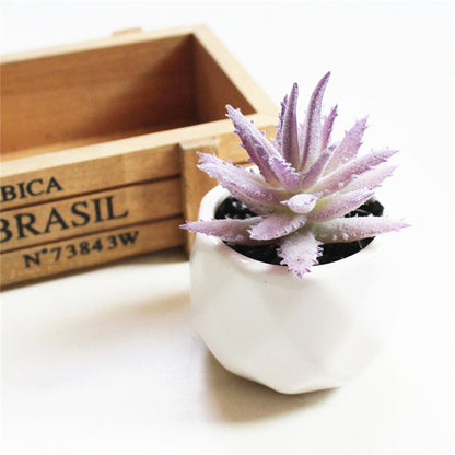 Lush Artificial Succulent Bonsai in Pots: A Maintenance-Free Touch of Green for Your Home or Office Desktop