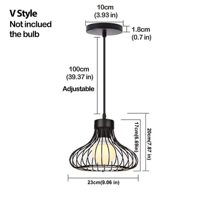 Modern Nordic Geometric Iron Cage LED Ceiling Light Pendants Lamps Classic Retro Industrial Lighting For Living Room Dining Room Trendy Pendant Lighting
