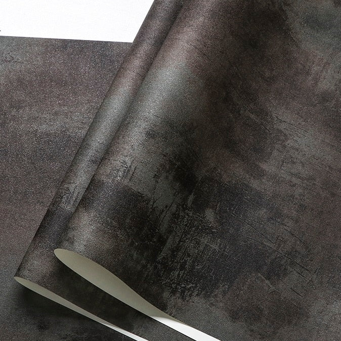 Black Urban Concrete Wall Printed Vinyl Wallpaper Industrial Textured Concrete Effect PVC Wall Covering Wall Paper For Home Office Kitchen Bar Restaurant