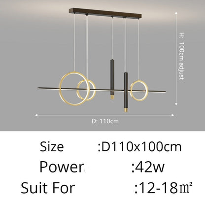 Contemporary Nordic LED Pendant Lighting Chandelier For Dining Room Table Kitchen Island Living Room Lighting For Modern Apartment
