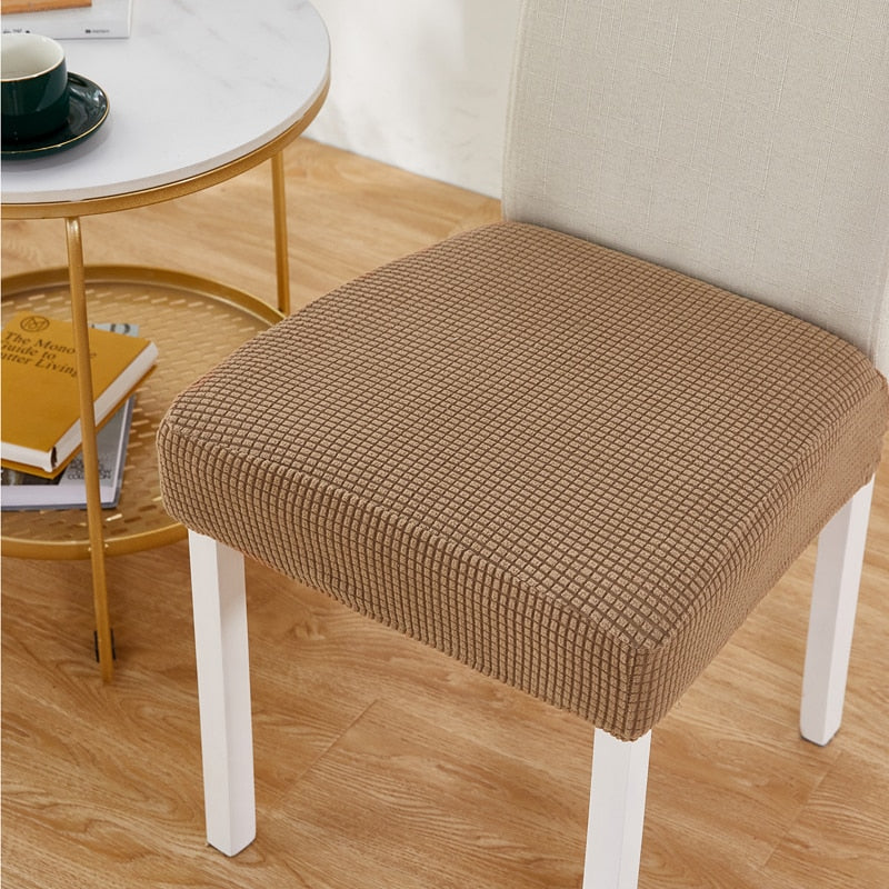 Solid Color Universal Seat Colors Slip On Elasticated Jacquard Print Chair Protectors For Living Room Parties Functions etc