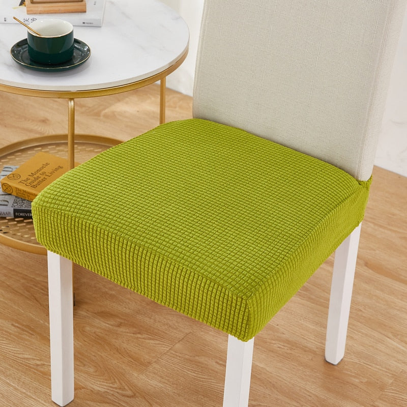 Solid Color Universal Seat Colors Slip On Elasticated Jacquard Print Chair Protectors For Living Room Parties Functions etc