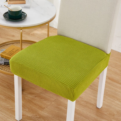 Solid Color Universal Seat Colors Slip On Elasticated Jacquard Print Chair Protectors For Living Room Parties Functions etc