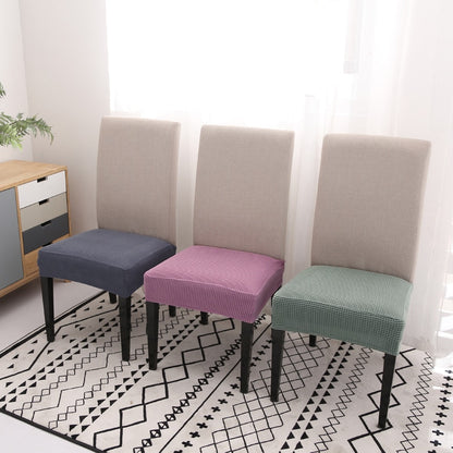 Solid Color Universal Seat Colors Slip On Elasticated Jacquard Print Chair Protectors For Living Room Parties Functions etc