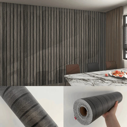 Imitation Wood Grain Foam Wallpaper – Self‑Adhesive Waterproof Peel‑and‑Stick Wall Panels for Bedroom & Living Room Home Décor