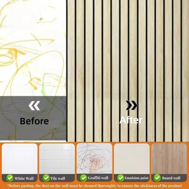 Imitation Wood Grain Foam Wallpaper – Self‑Adhesive Waterproof Peel‑and‑Stick Wall Panels for Bedroom & Living Room Home Décor