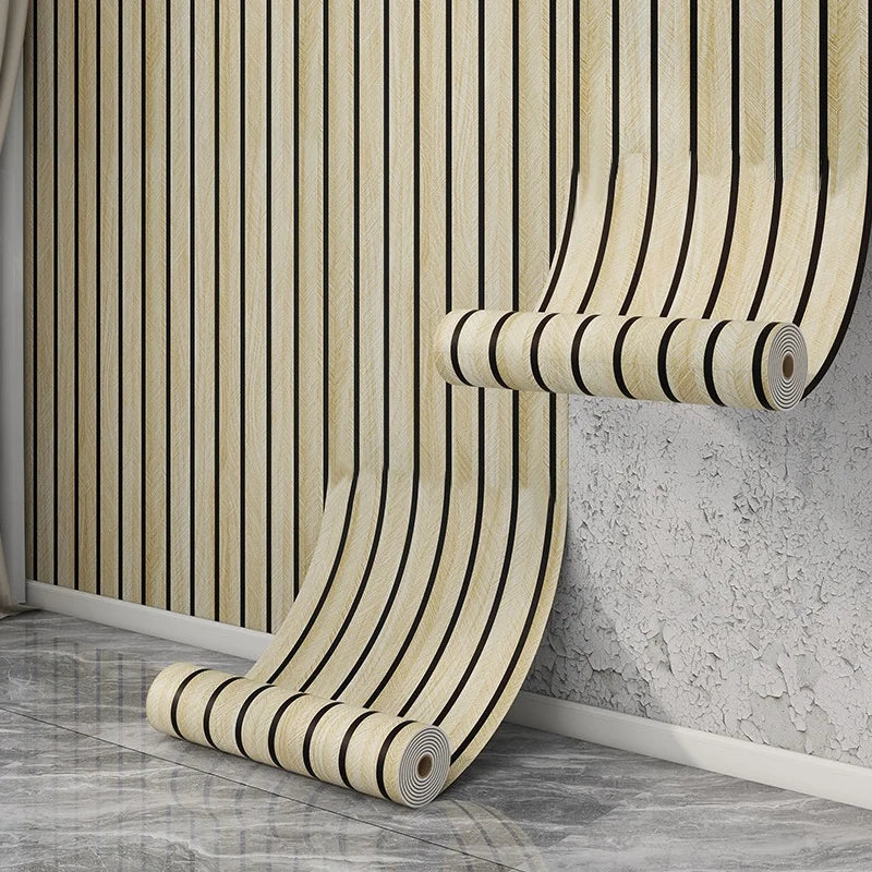 Imitation Wood Grain Foam Wallpaper – Self‑Adhesive Waterproof Peel‑and‑Stick Wall Panels for Bedroom & Living Room Home Décor