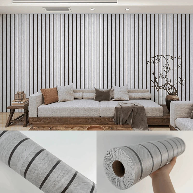 Imitation Wood Grain Foam Wallpaper – Self‑Adhesive Waterproof Peel‑and‑Stick Wall Panels for Bedroom & Living Room Home Décor