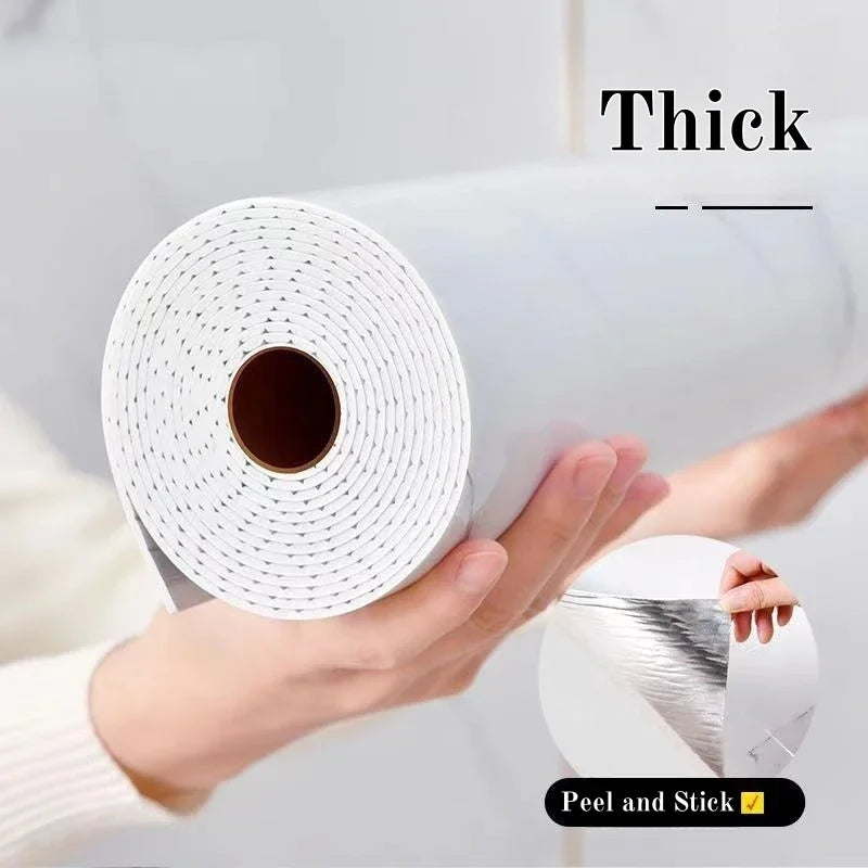 Luxury Marble‑Look Thick Foam Wallpaper — Self‑Adhesive, Waterproof, Peel‑and‑Stick Wall Panels for Stylish & Creative Home Decor Makeovers