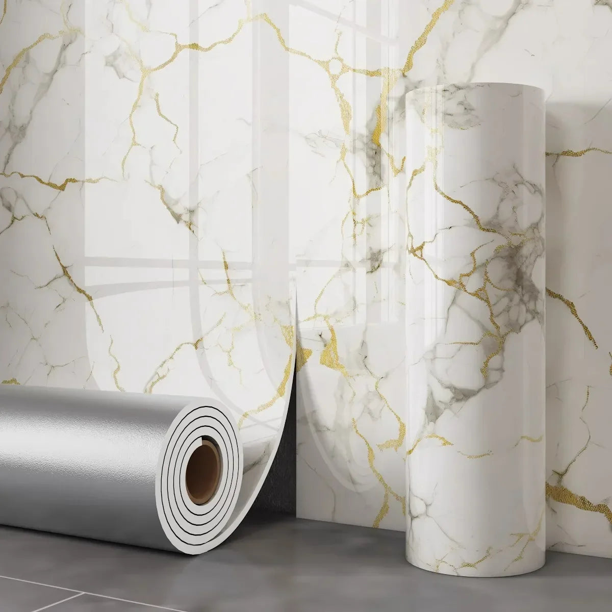 Luxury Marble‑Look Thick Foam Wallpaper — Self‑Adhesive, Waterproof, Peel‑and‑Stick Wall Panels for Stylish & Creative Home Decor Makeovers